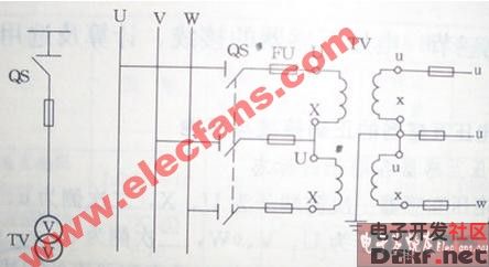 首页 > 电路图      介绍: 由两只单相电压互感器组成的v-v形接线时
