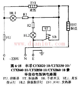 半球cfxb系列豪华自动电饭锅电路图